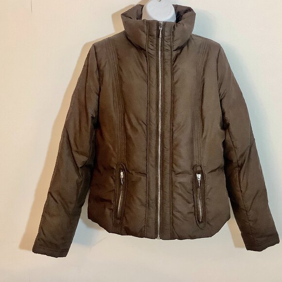 Down / Feather Filled Apt 9 Brown Jacket Lg - Picture 1 of 15